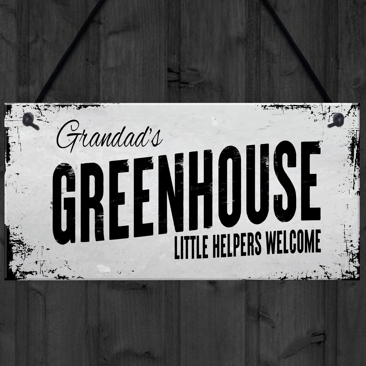 Personalised Greenhouse Sign Shed Sign Gift For Him Her Grandad