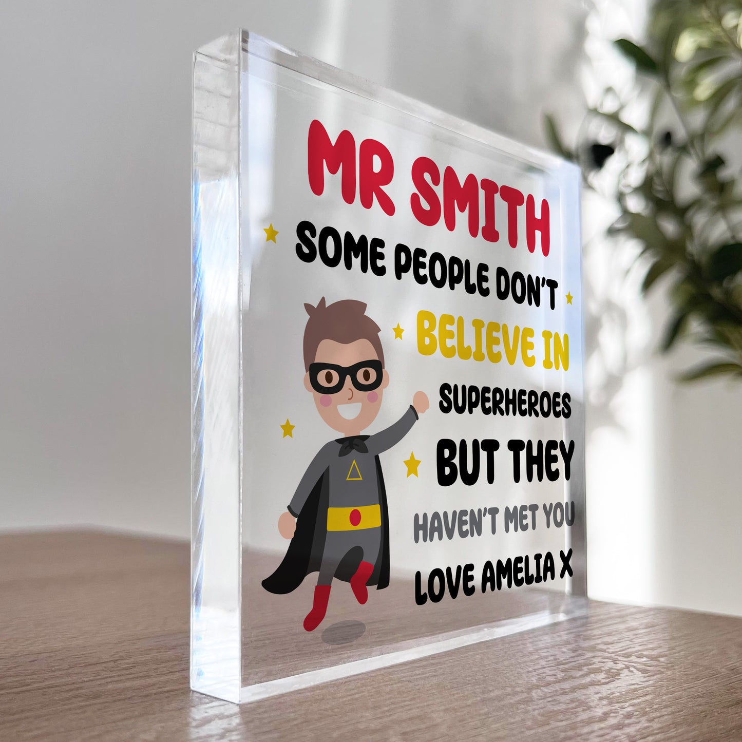 Personalised Thank You Teacher Gifts For Him Men Leaving School