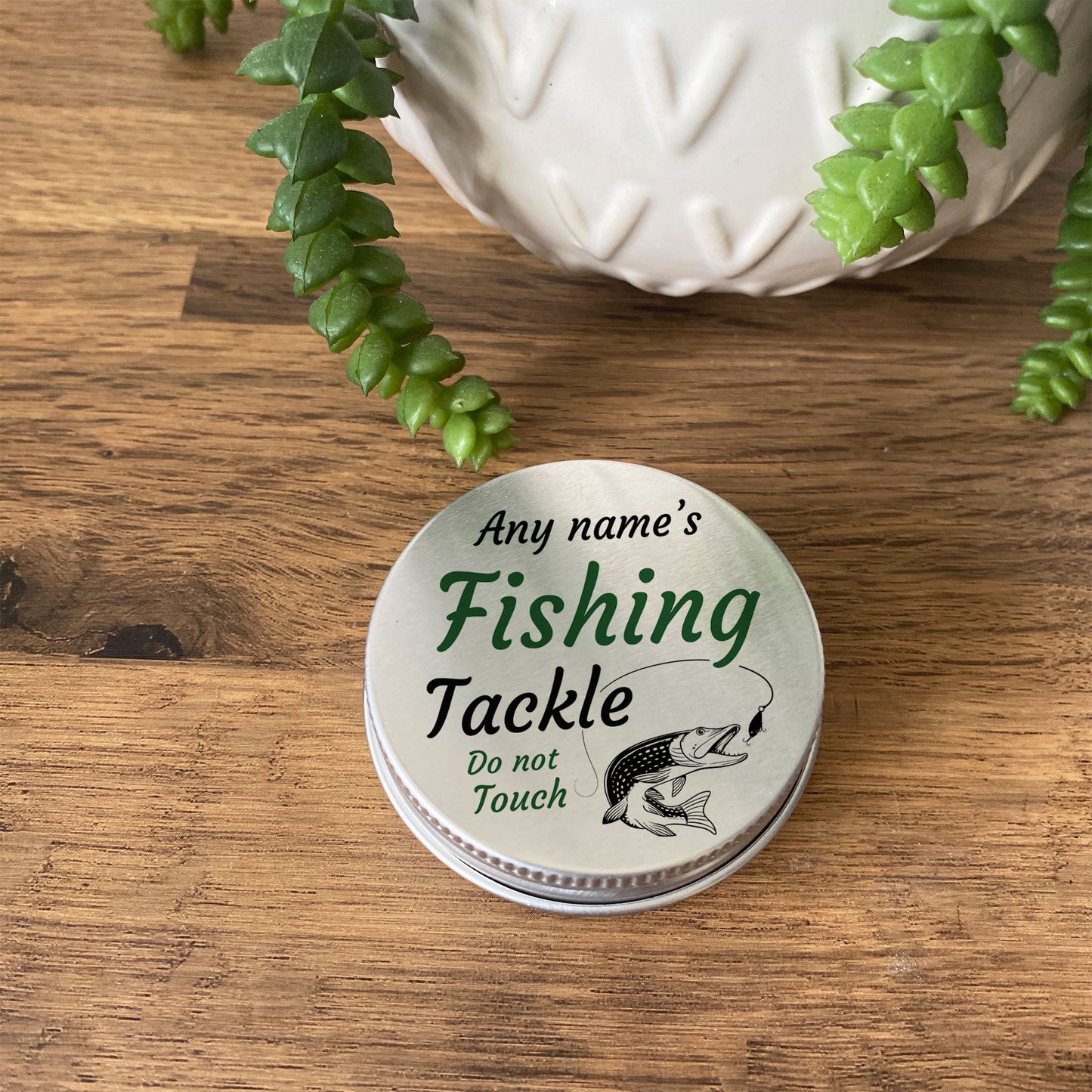 Personalised Fishing Tackle Tin For Line Hooks Novelty Gifts