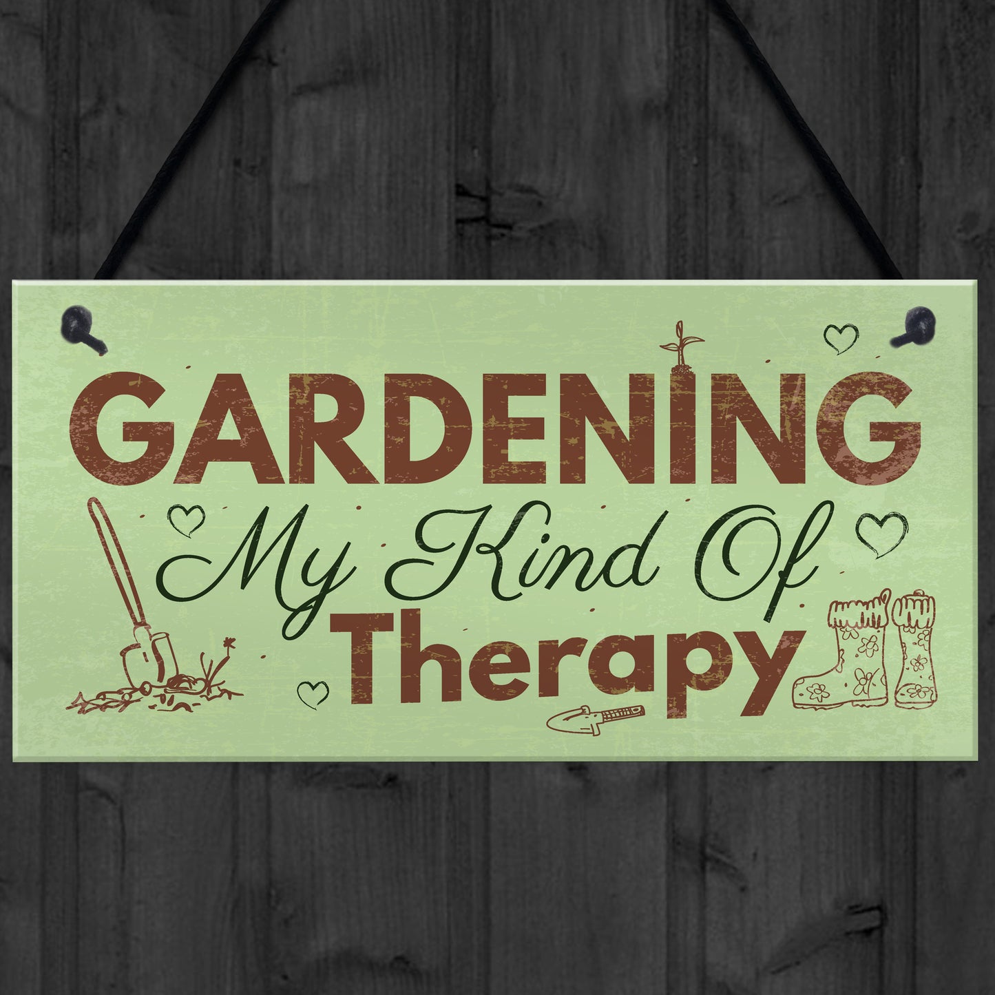 Gardening My Therapy Novelty Plaque SummerHouse Sign Garden