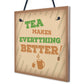 Tea Makes Every Better Kitchen Plaque Vintage Wall Sign Bar Pub