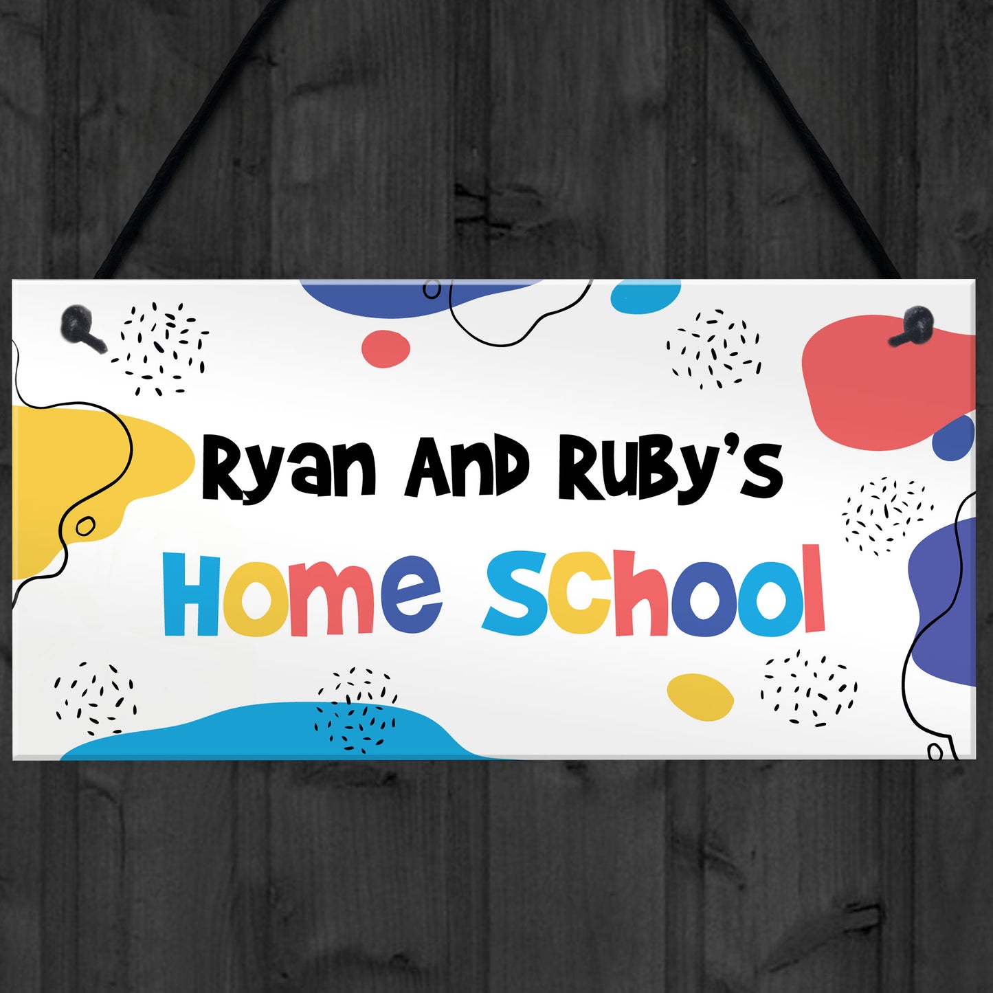 Classroom Sign Personalised Hanging Sign Home School Plaque