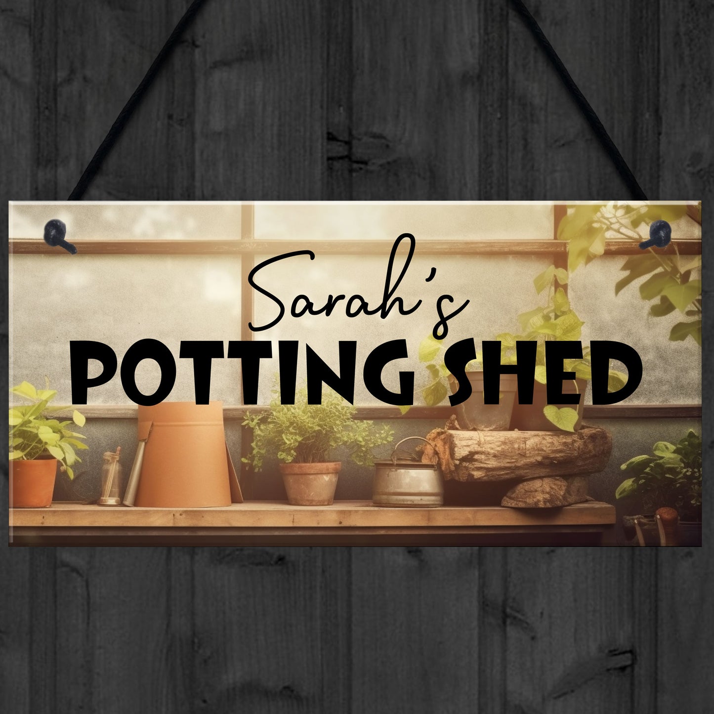 Gift For Gardener Him Her Personalised Potting Shed Sign Garden