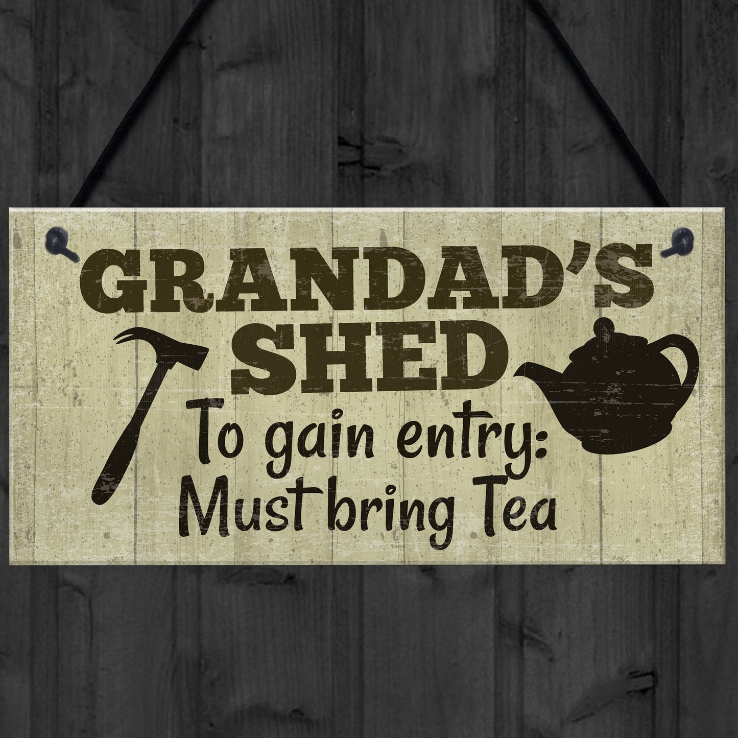 Grandad's Shed Plaque Garden Shed Summer House Sign Dad Gifts