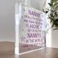 Nanny Gifts Acrylic Block Nanny Christmas Birthday Gifts For Her