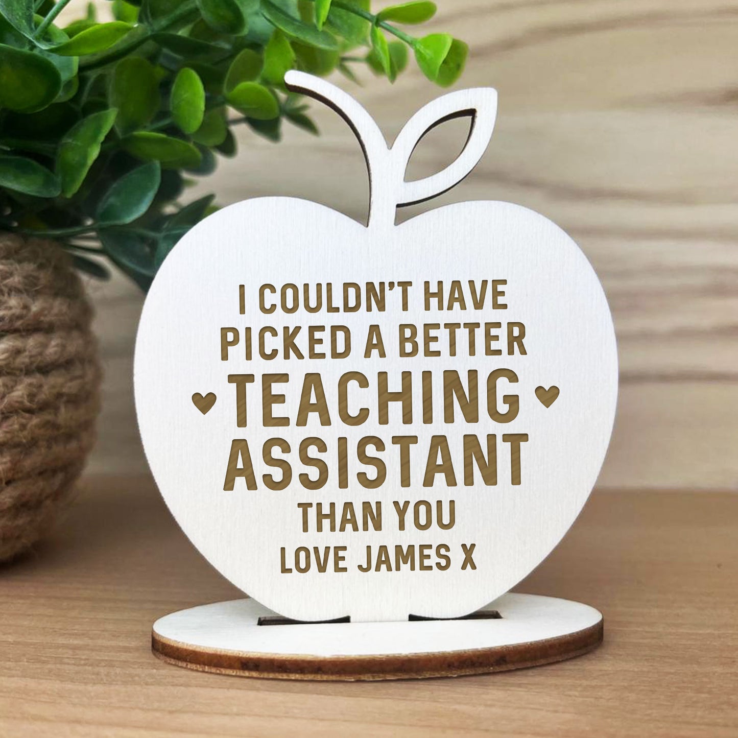 Thank You Gift Teaching Assistant Gifts Personalised Apple