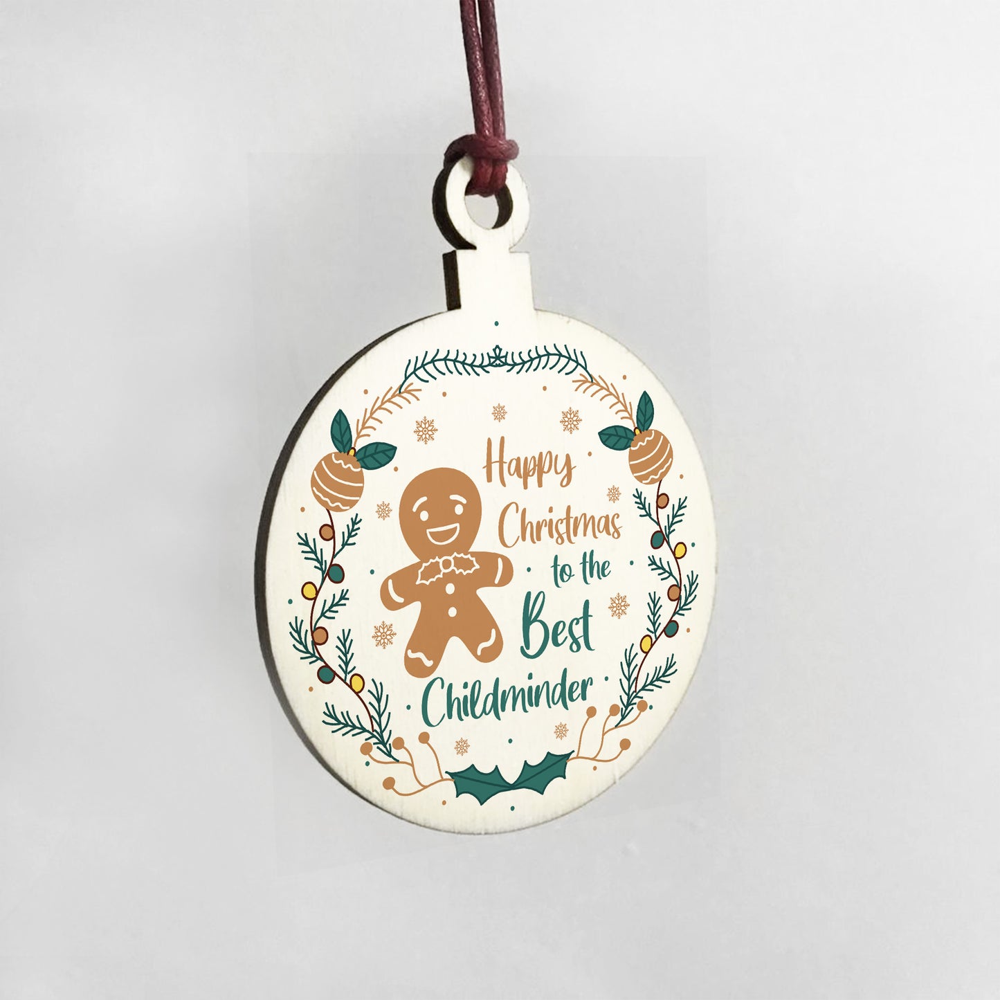 Childminder Gift For Christmas Gingerbread Design Thank You Gift