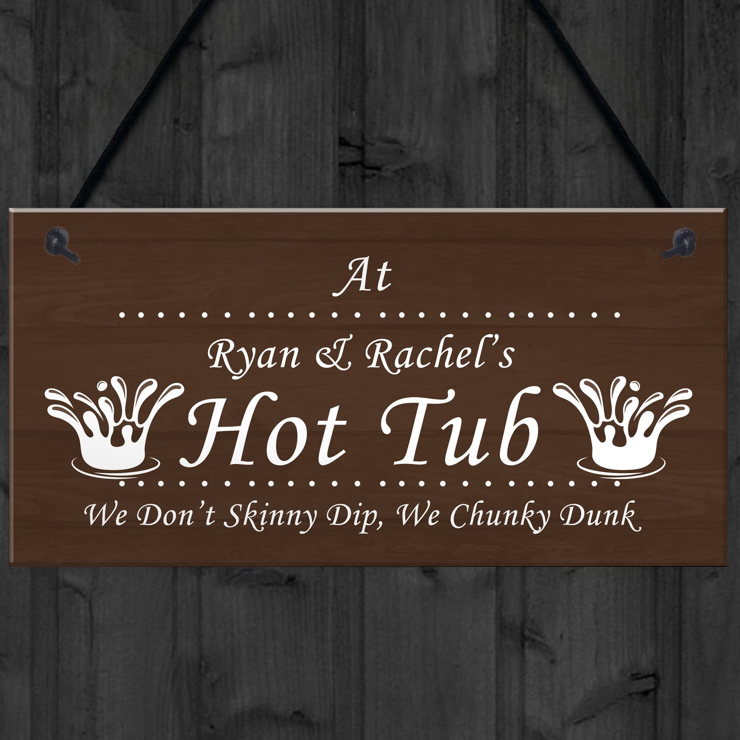 Personalised Any Name's Hot Tub Sign Novelty Hot Tub Accessories