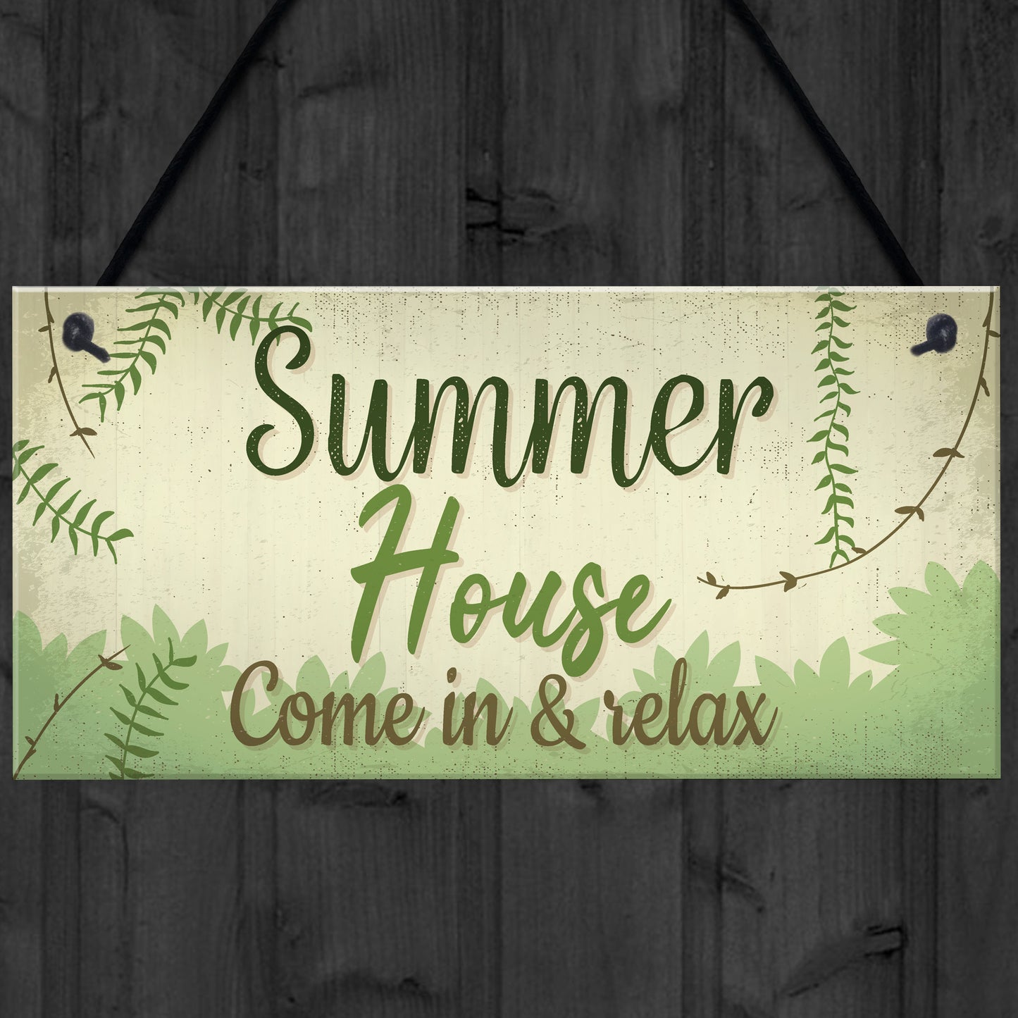 Summer House Plaque Shed Garden Sign Decor Mum Dad Nan Gift