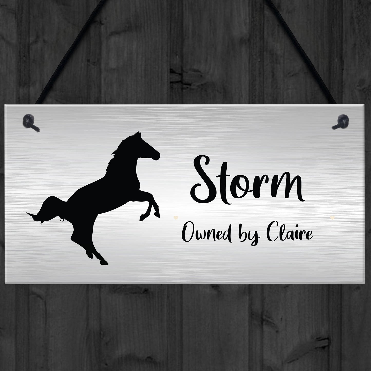 Hanging Stable Sign PERSONALISED Horse Name Horse Owner Gift