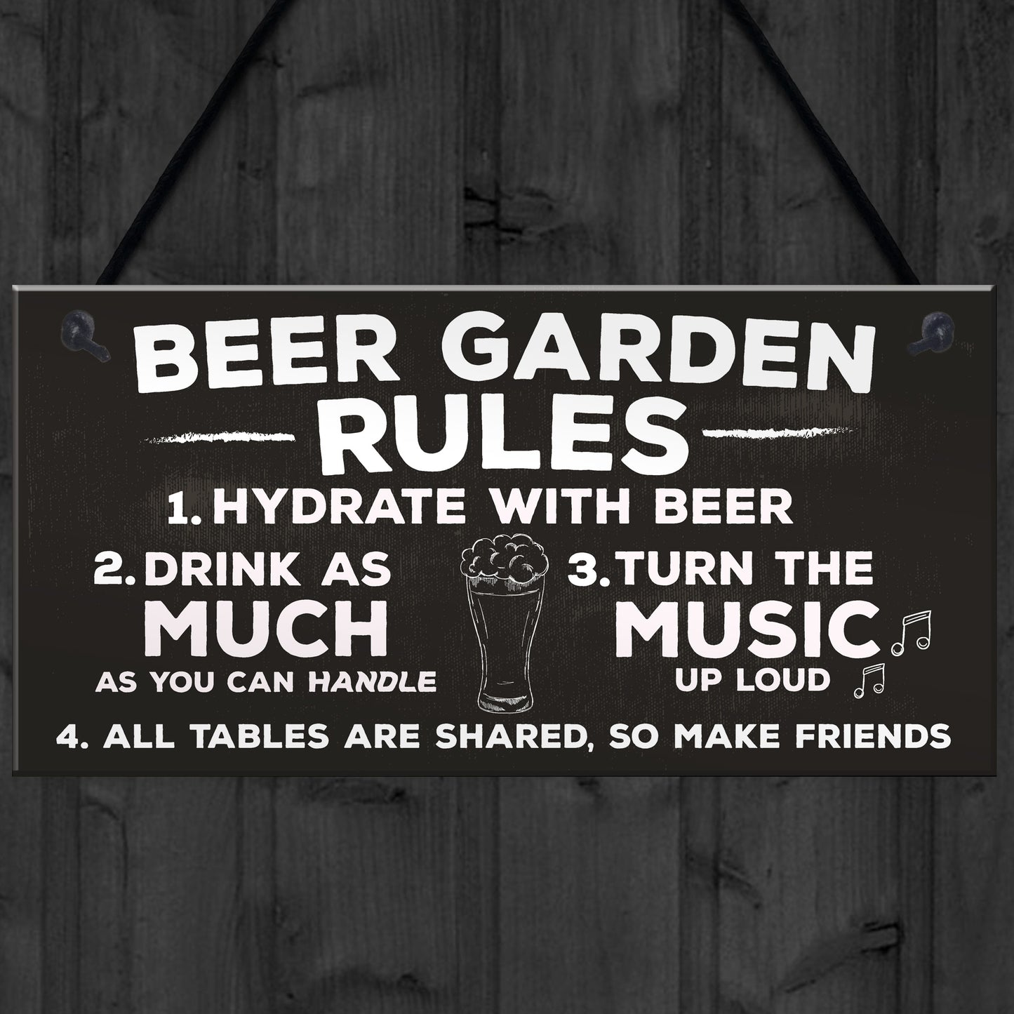 Beer Garden Rules Hanging Wall Signs Pub Garden Plaques Alcohol