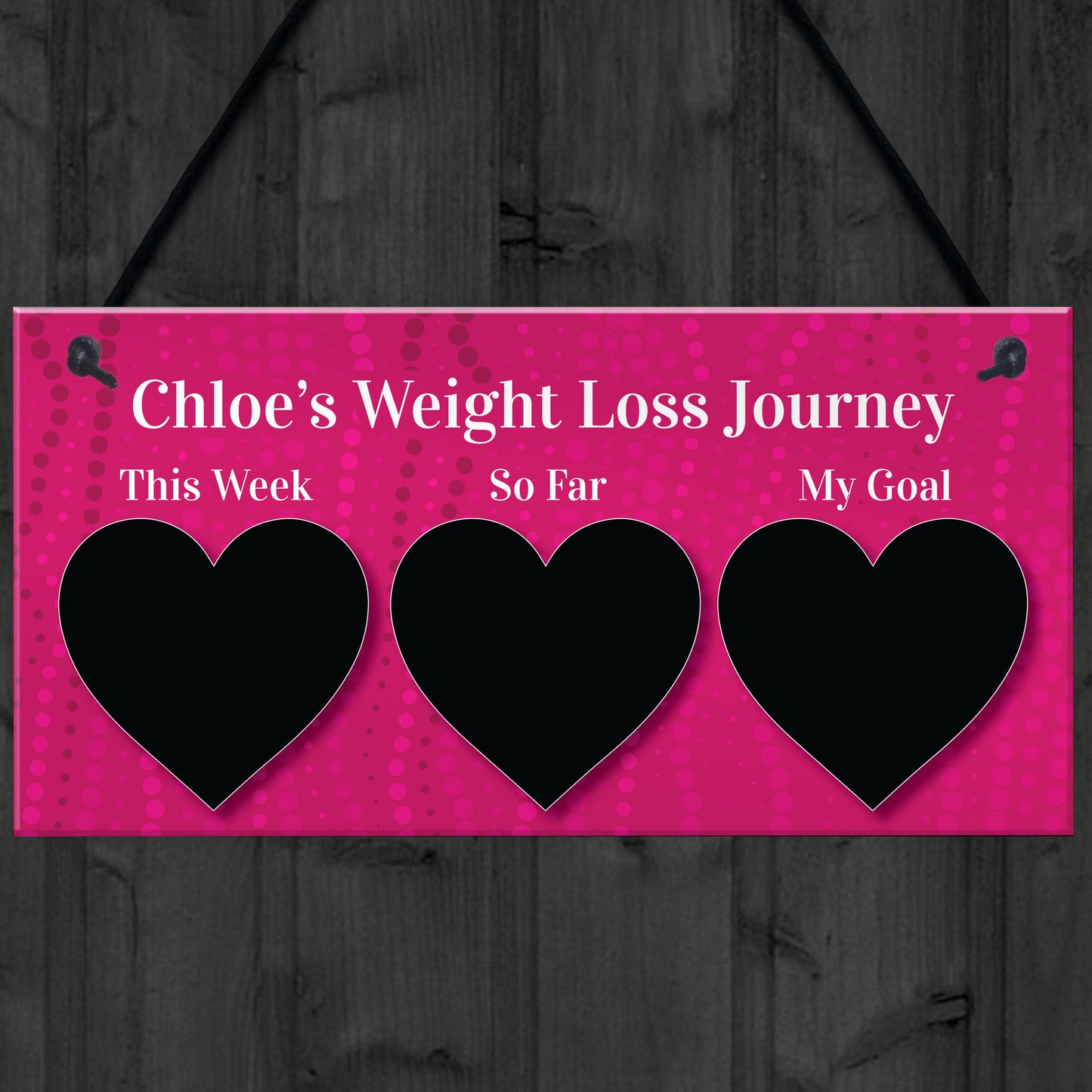 PERSONALISED My Weight Loss Journey Tracker Plaque Dieting