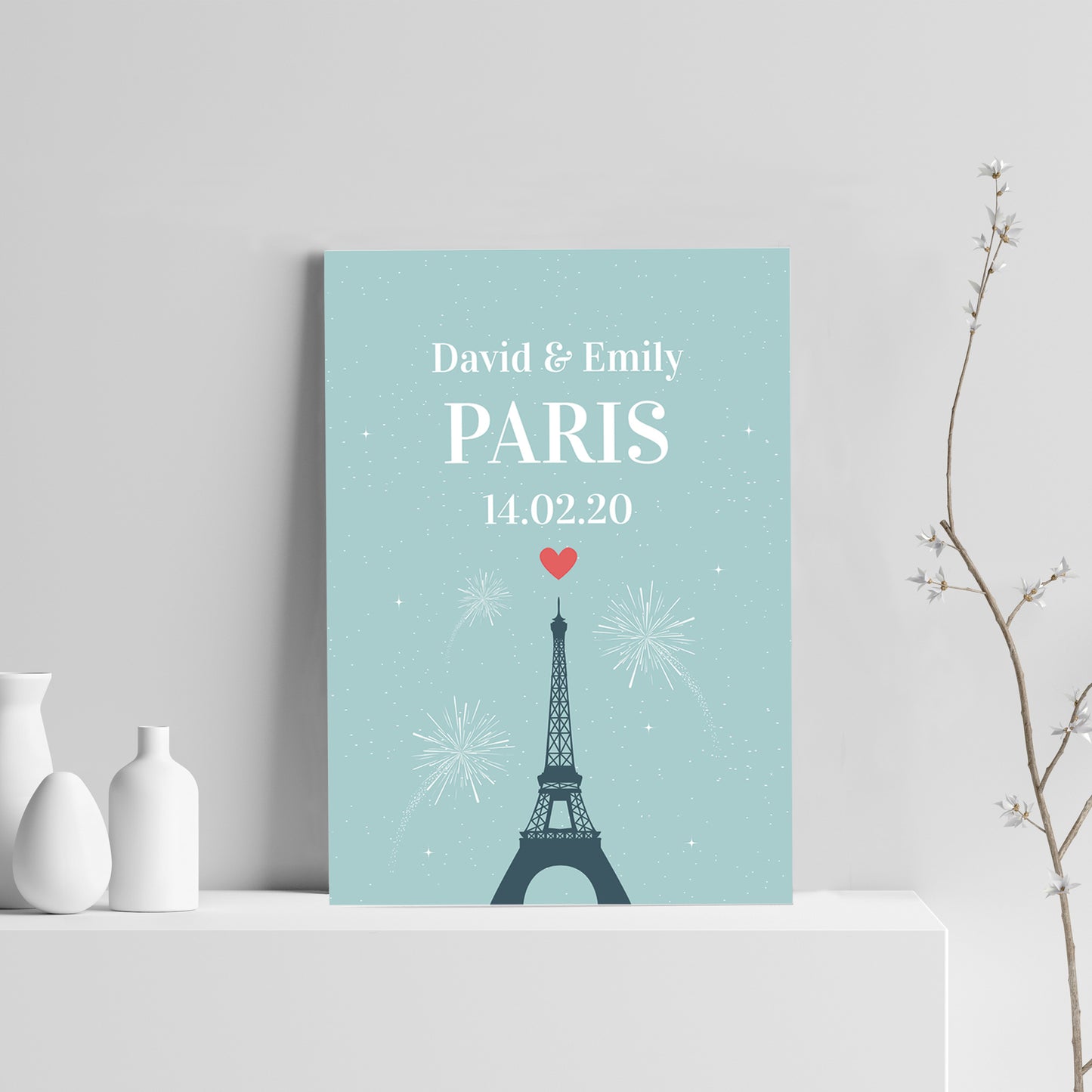 Personalised Paris Print Holiday Reveal Gift Keepsake