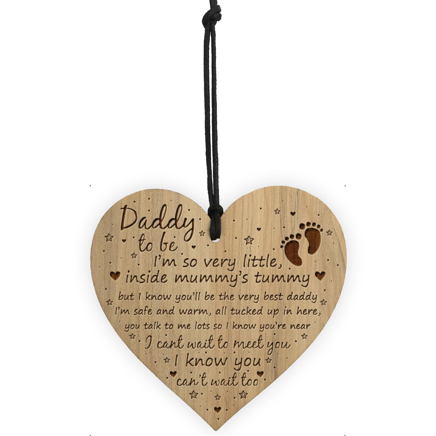 Daddy To Be Gifts Baby Shower Decoration Engraved Heart New Dad
