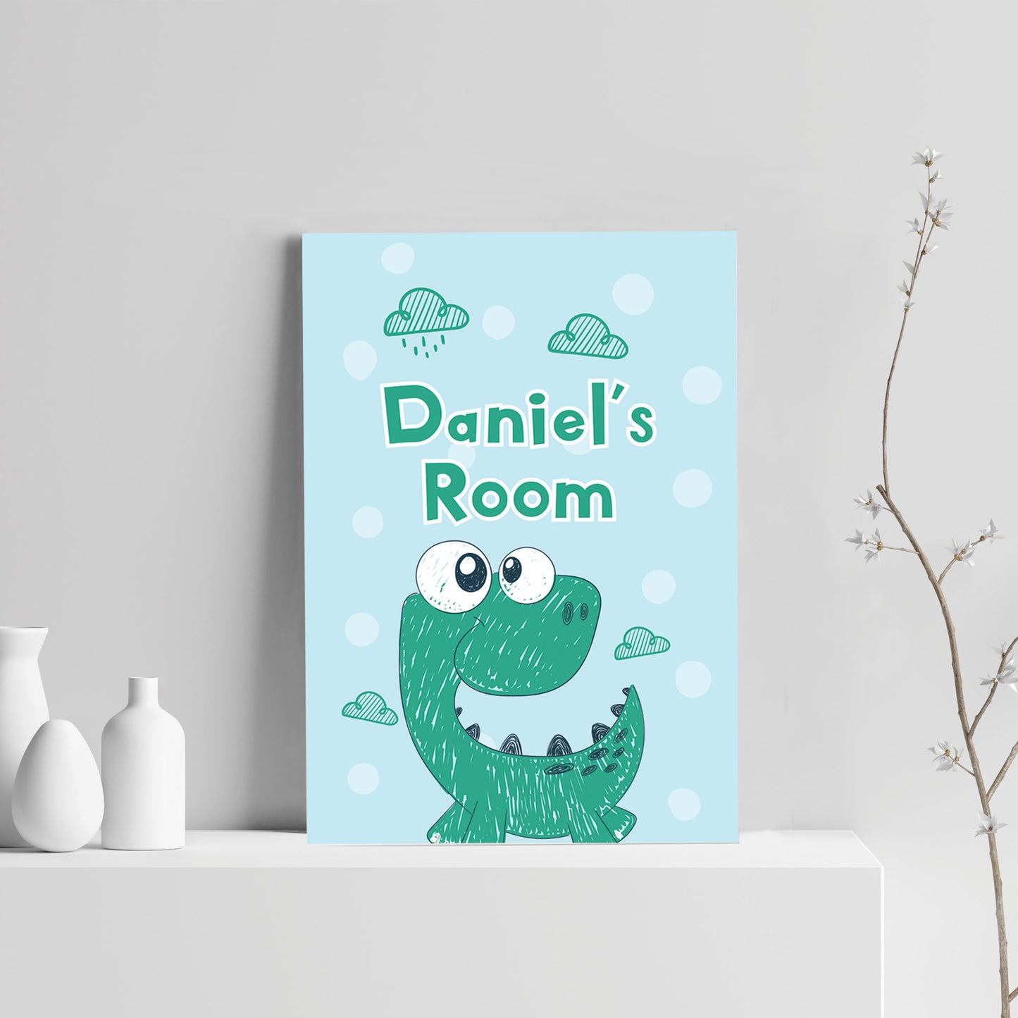 Funny Dinosaur Print For Boys Bedroom Personalised Print