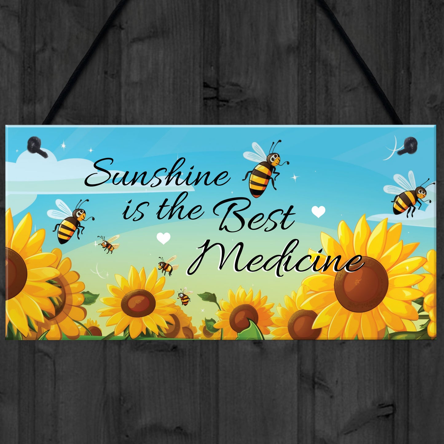 Shabby Chic Sunshine Sign Hot Tub Plaque Garden Shed Summerhouse
