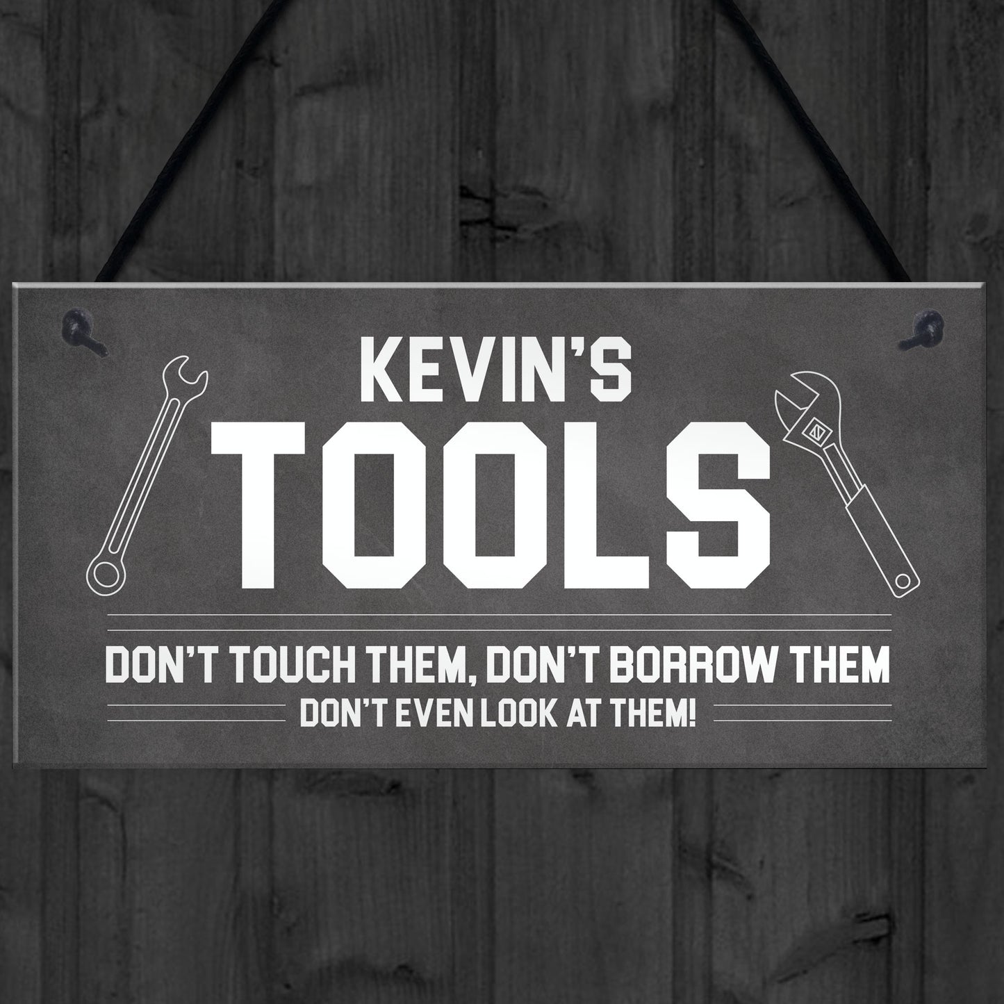 Personalised Tool Sign For Man Cave Shed Garage Gift For Him