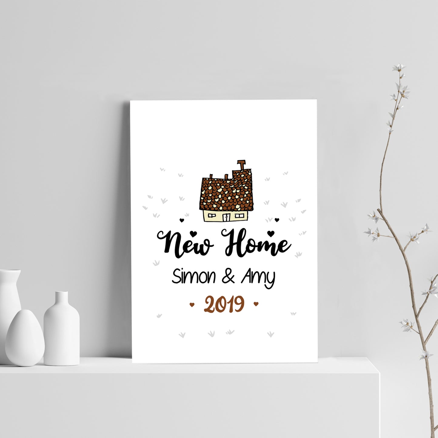 Personalised New Home Gift House Warming Gift Print Congrats