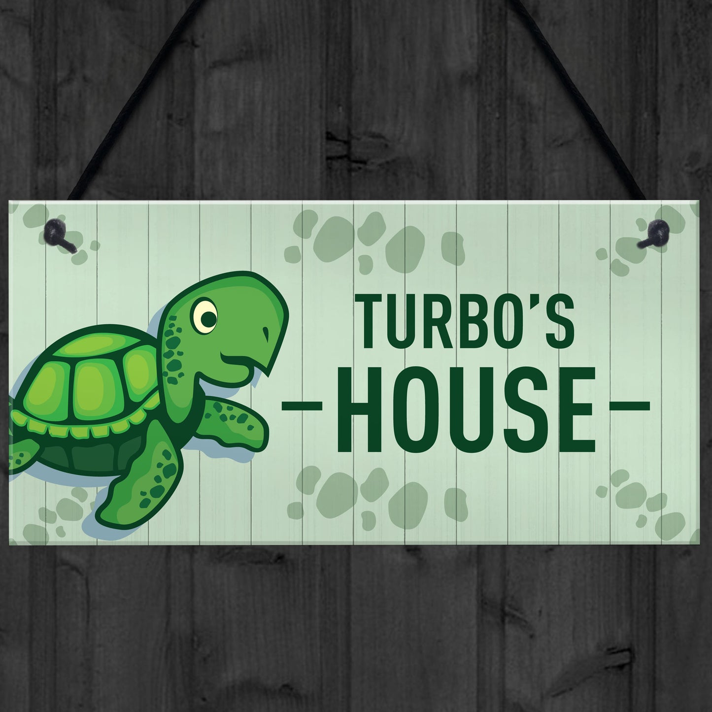 Quirky Tortoise Sign Personalised Turtle Sign Pet Gift