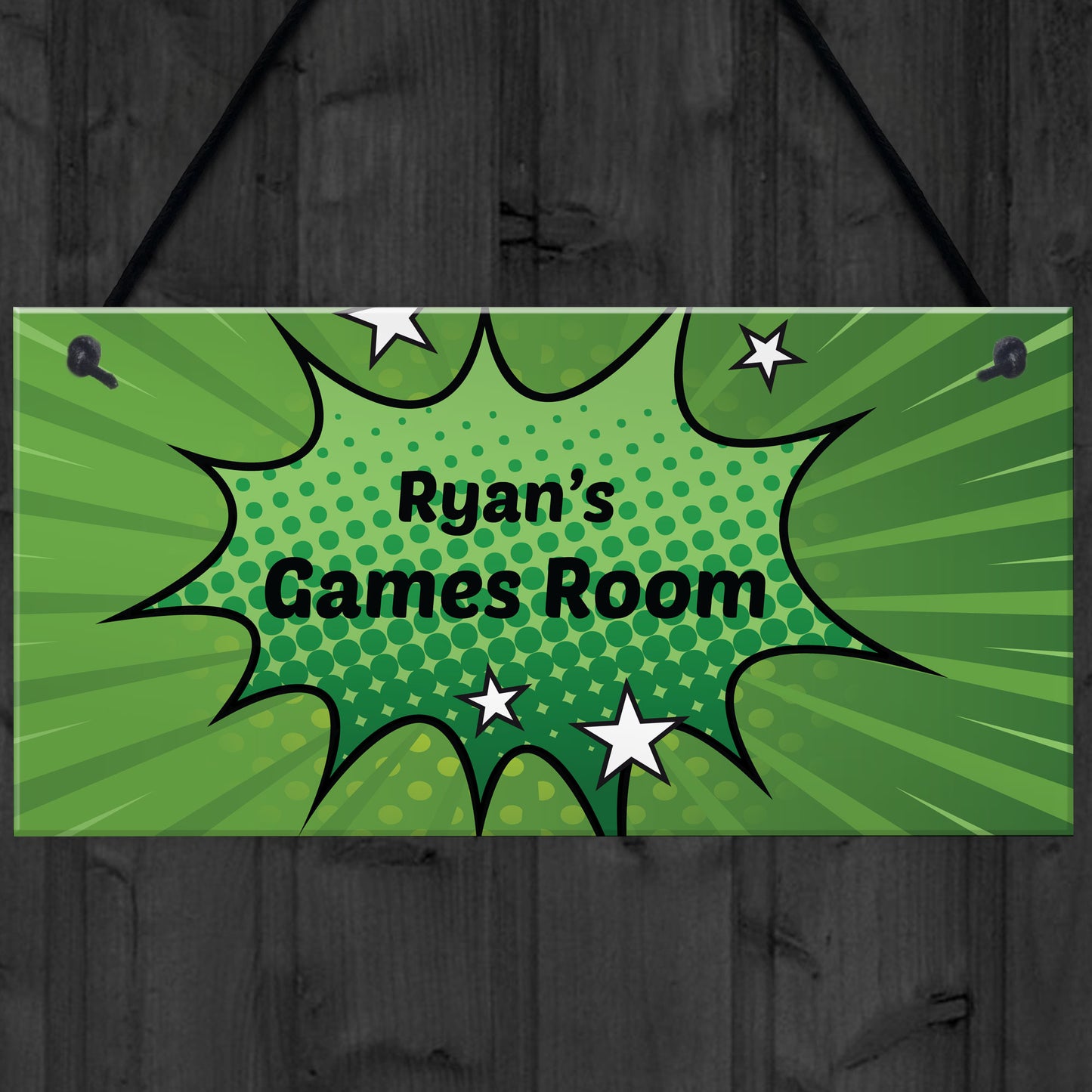 Games Room Sign PERSONALISED Gift For Gamer Bedroom Sign