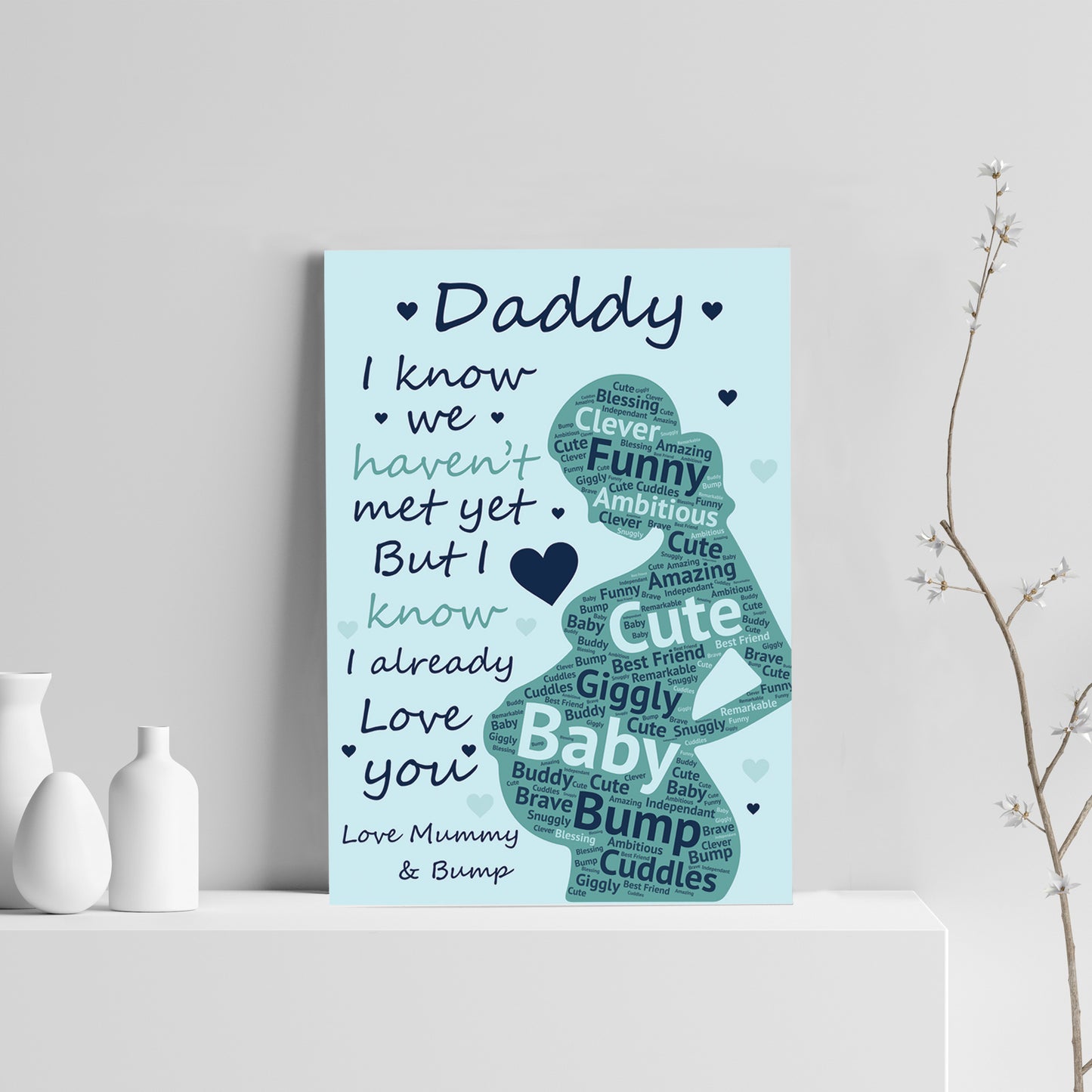 Daddy To Be Gift Fathers Day Gift From Bump Dad Baby Shower Gift