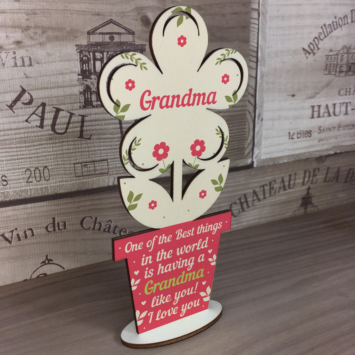 Thank You Gift Wooden Flower Grandma Birthday Christmas Gift