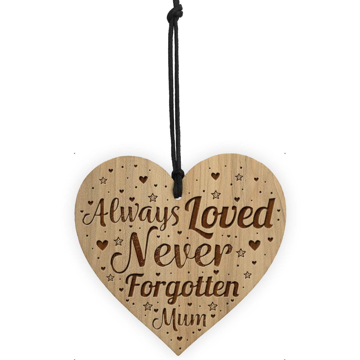 Mum Garden Memorial Sign Engraved Hanging Heart Christmas Decor