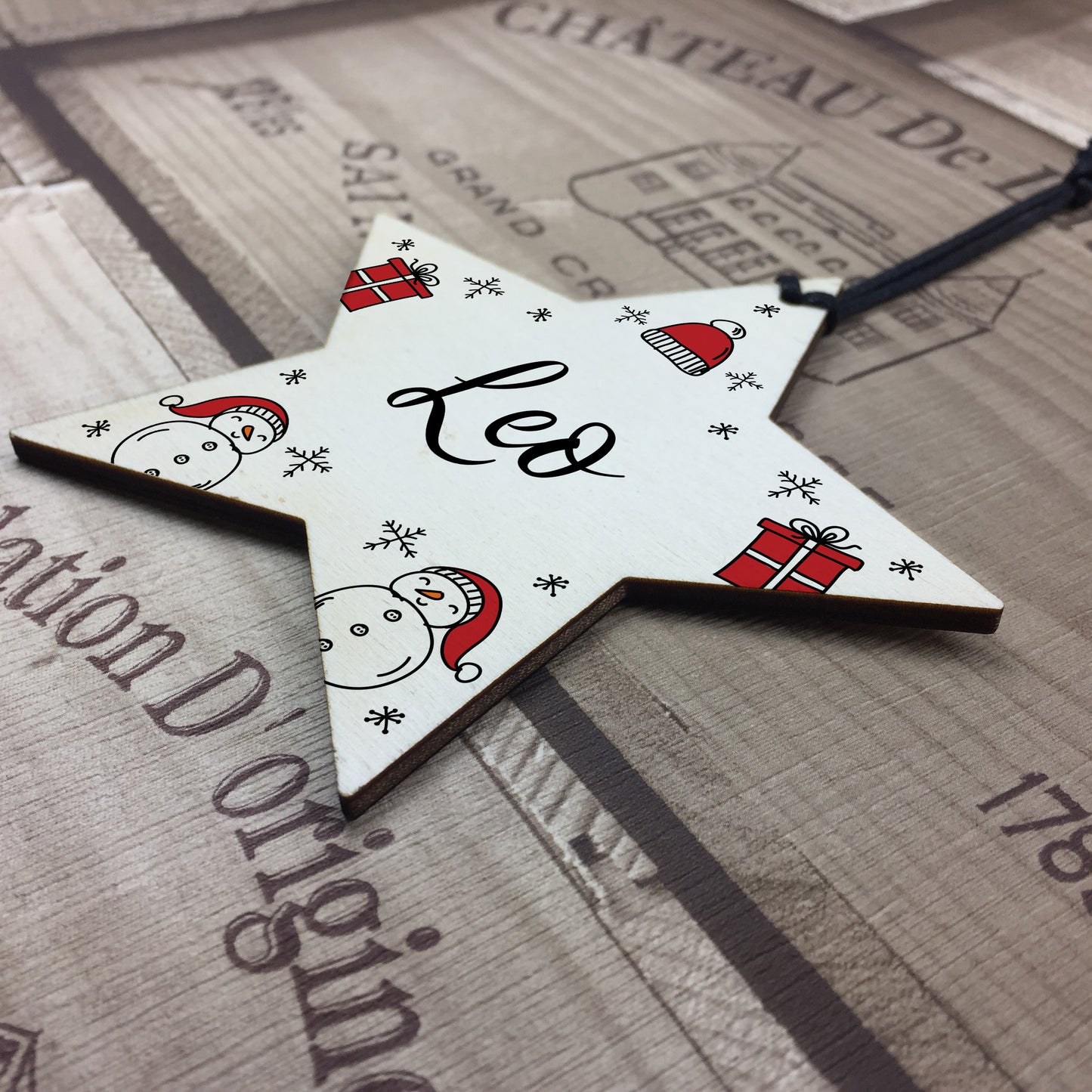 1st Christmas Decoration For Baby Personalised Hanging Star