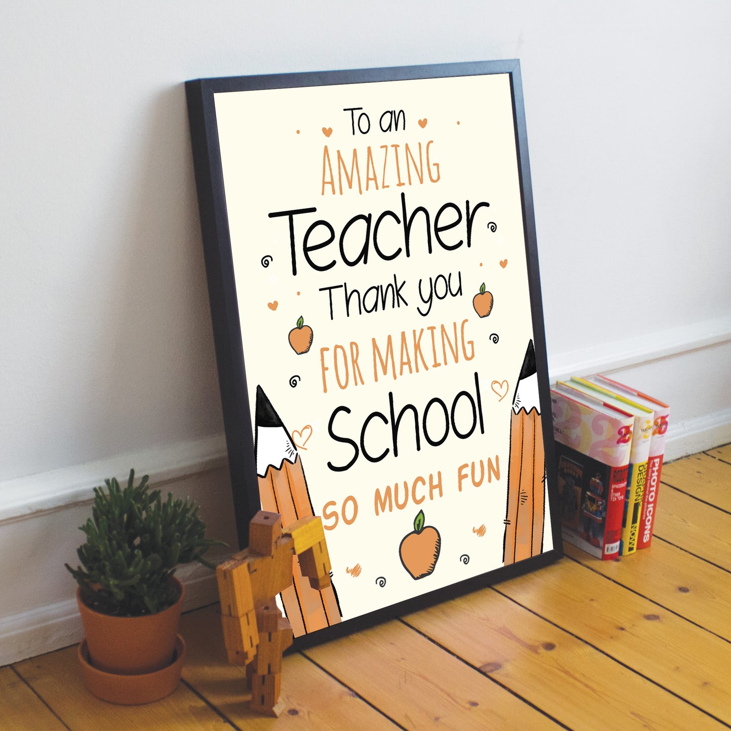 FRAMED Teacher Print ThankYou Gift For Teaching Assistant