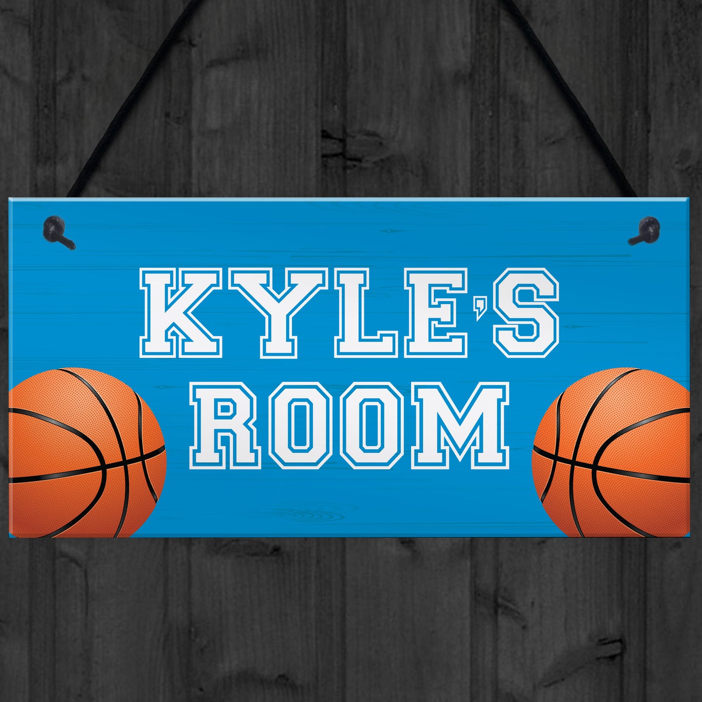 Basketball Room Door Sign PERSONALISED Boys Bedroom Decor