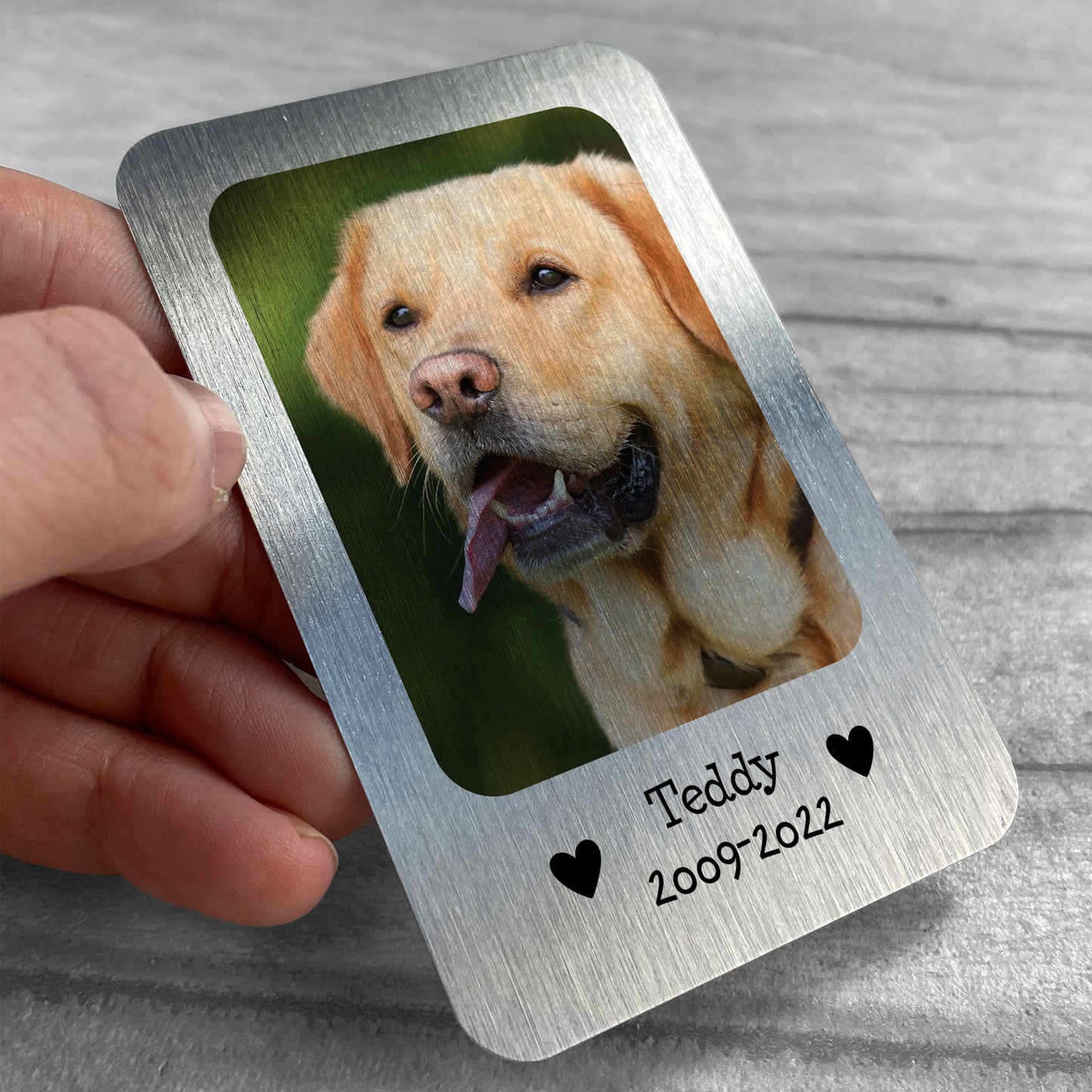 Memorial Gift For Dog Cat Personalised Photo Wallet Card