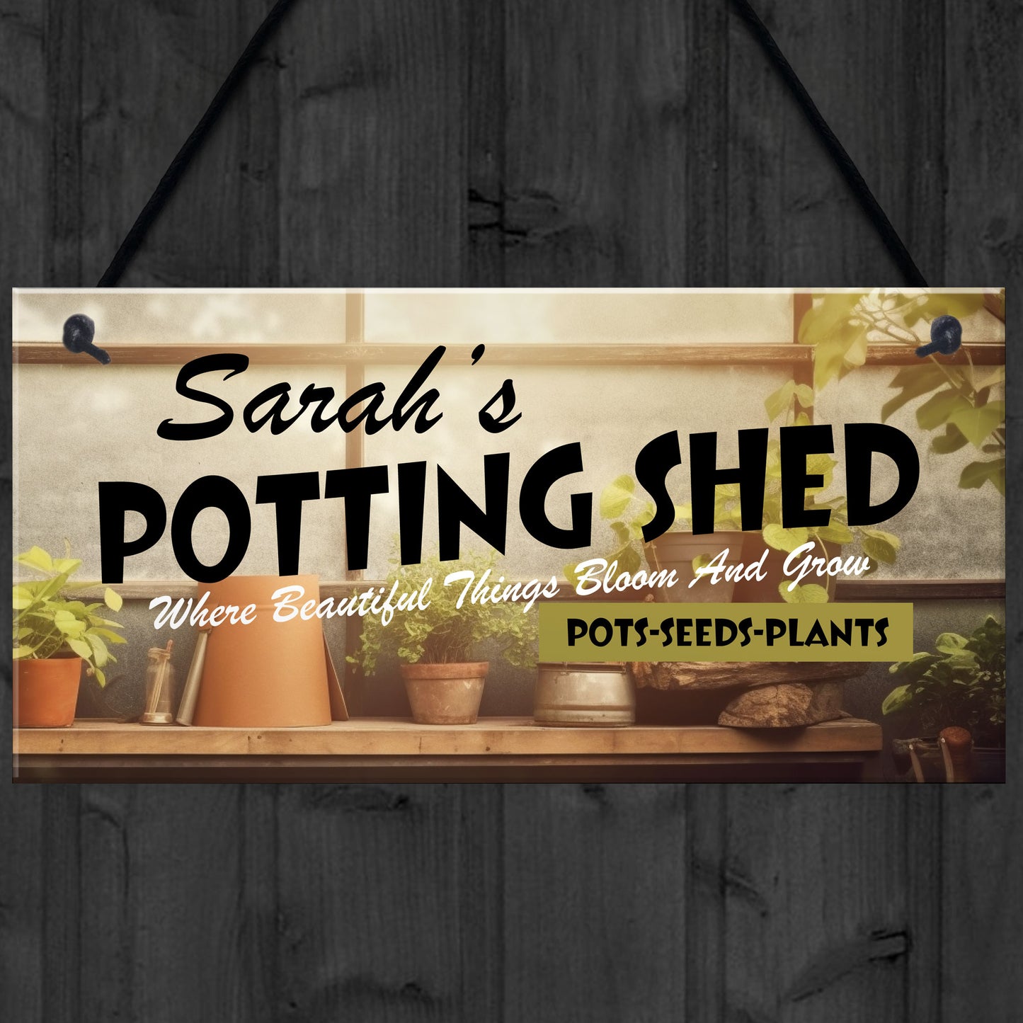 PERSONALISED Potting Shed Sign Greenhouse Sign For Garden