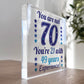 70th Birthday Gift For Women Men Acrylic Block Funny