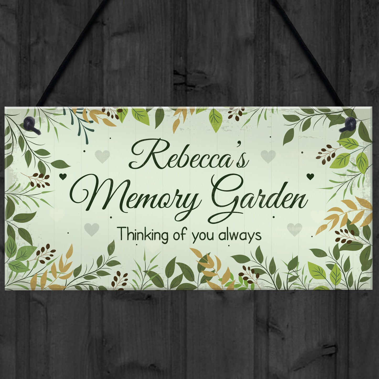 Memory Garden Sign Personalised Memorial Gift For Summer House