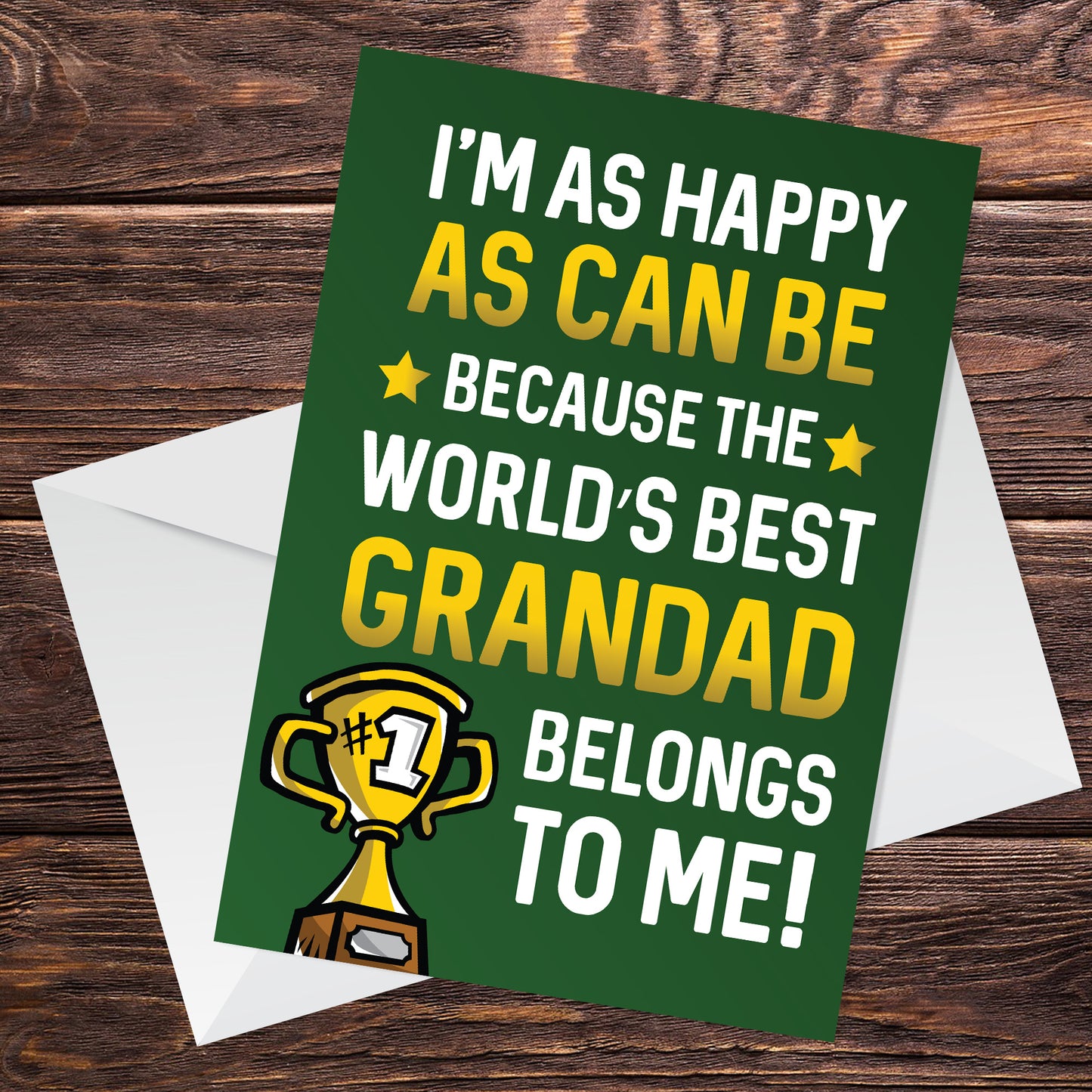 Grandad Birthday Fathers Day Card WORLDS BEST GRANDAD Card