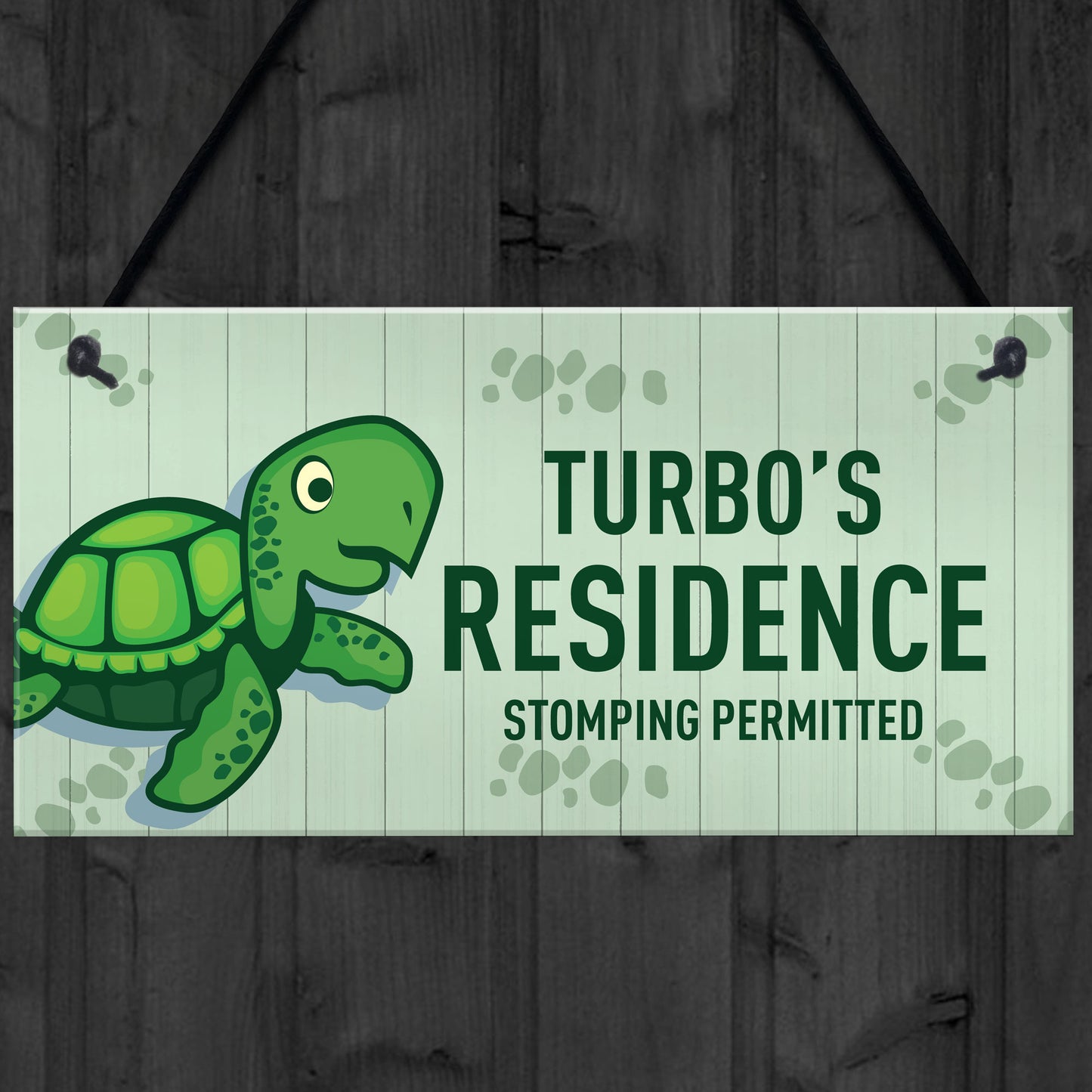 Tortoise Sign Personalised Novelty Tank Sign Pet Sign Pet Gift