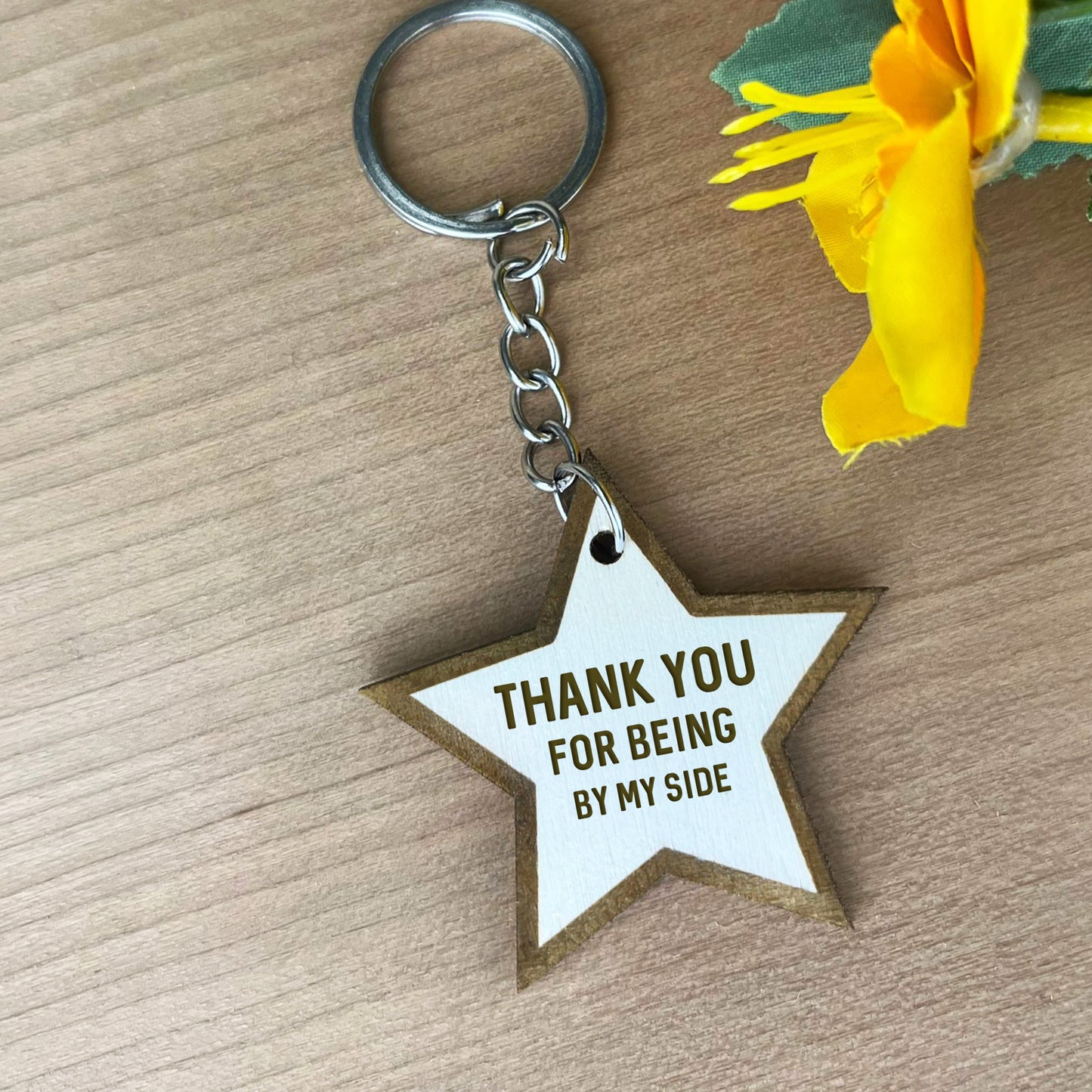 Gift For Teacher Teaching Assistant Wood Keyring Thank You Gift