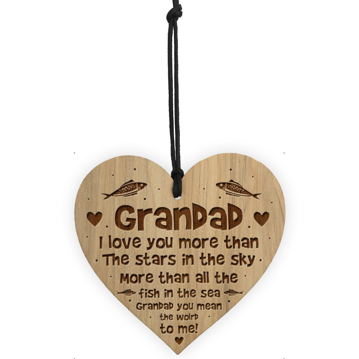 Grandad Gift Poem Grandad Birthday Christmas Gift Engraved Heart