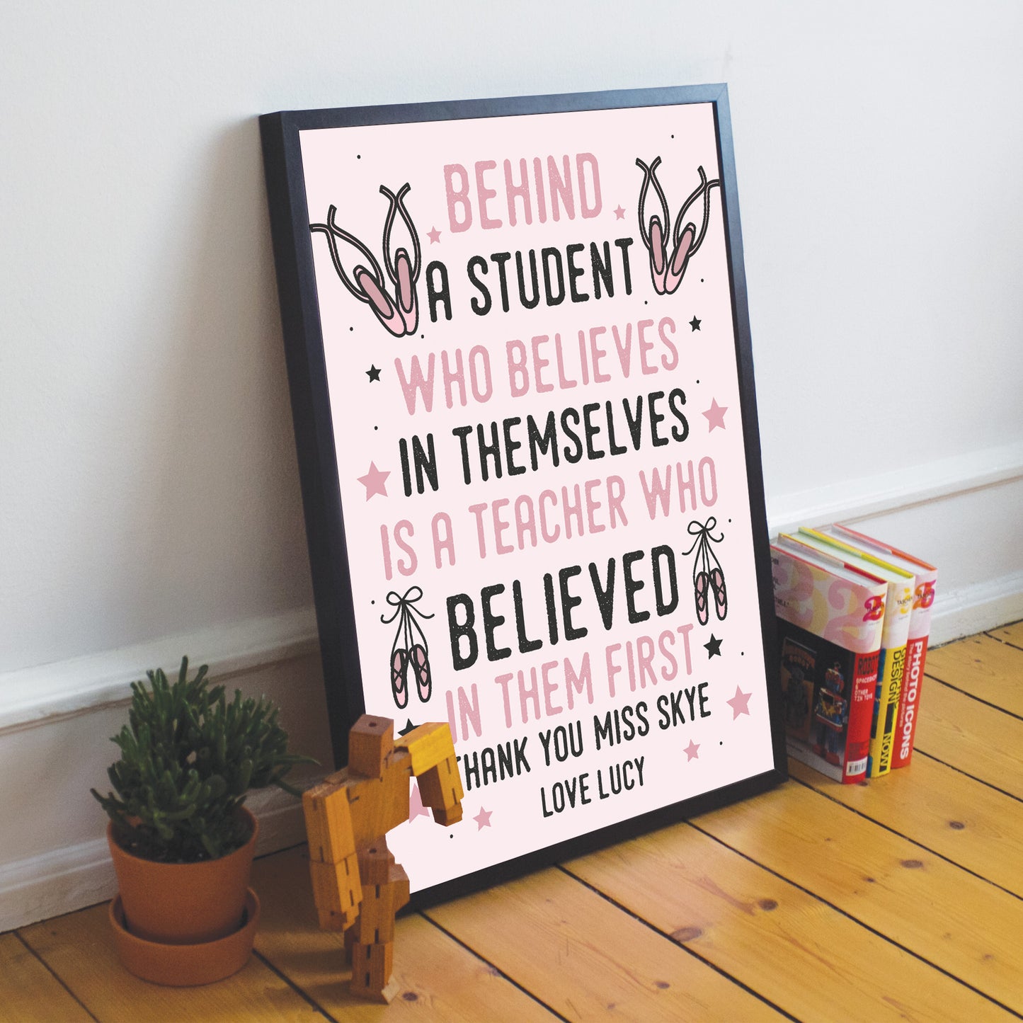 Student Gift For Teacher Framed Print Thank You Teacher Gifts