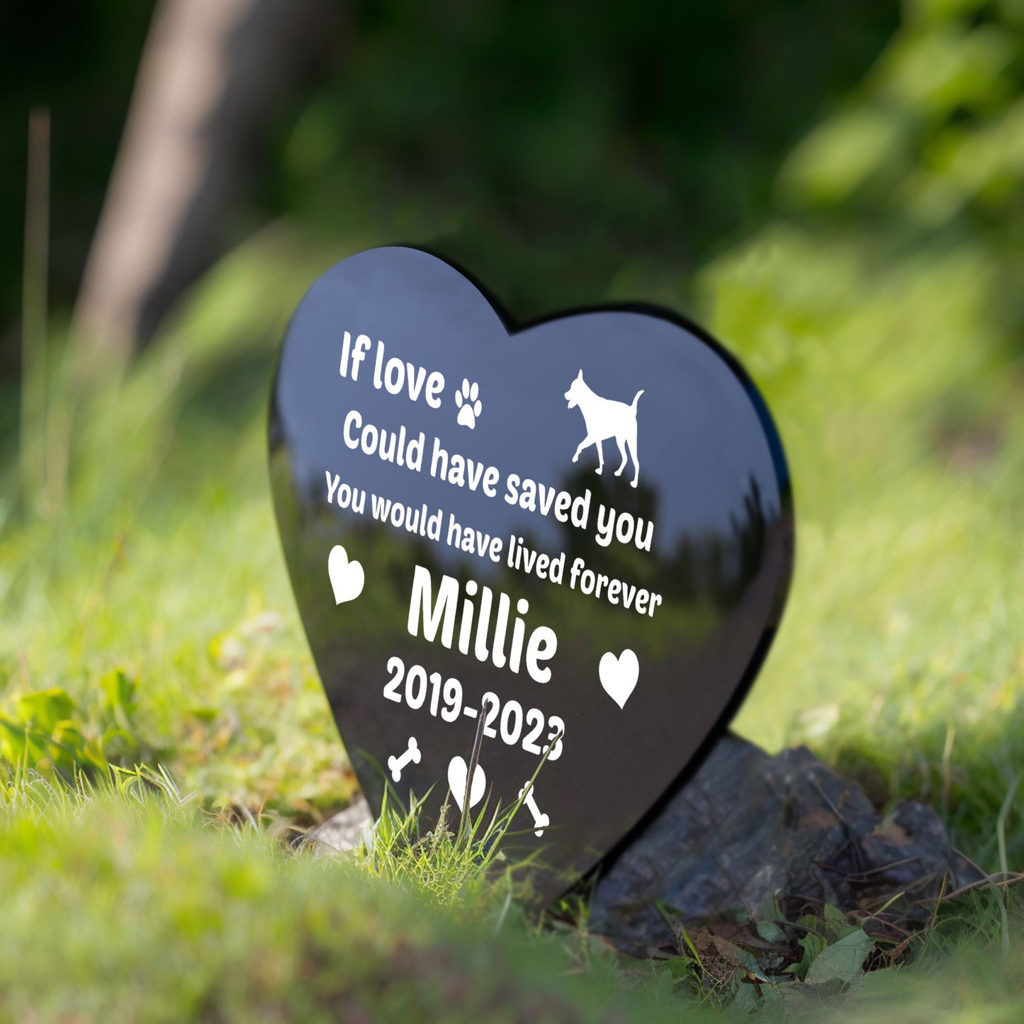 PERSONALISED Dog Puppy Memorial Outdoor Garden Grave Stake