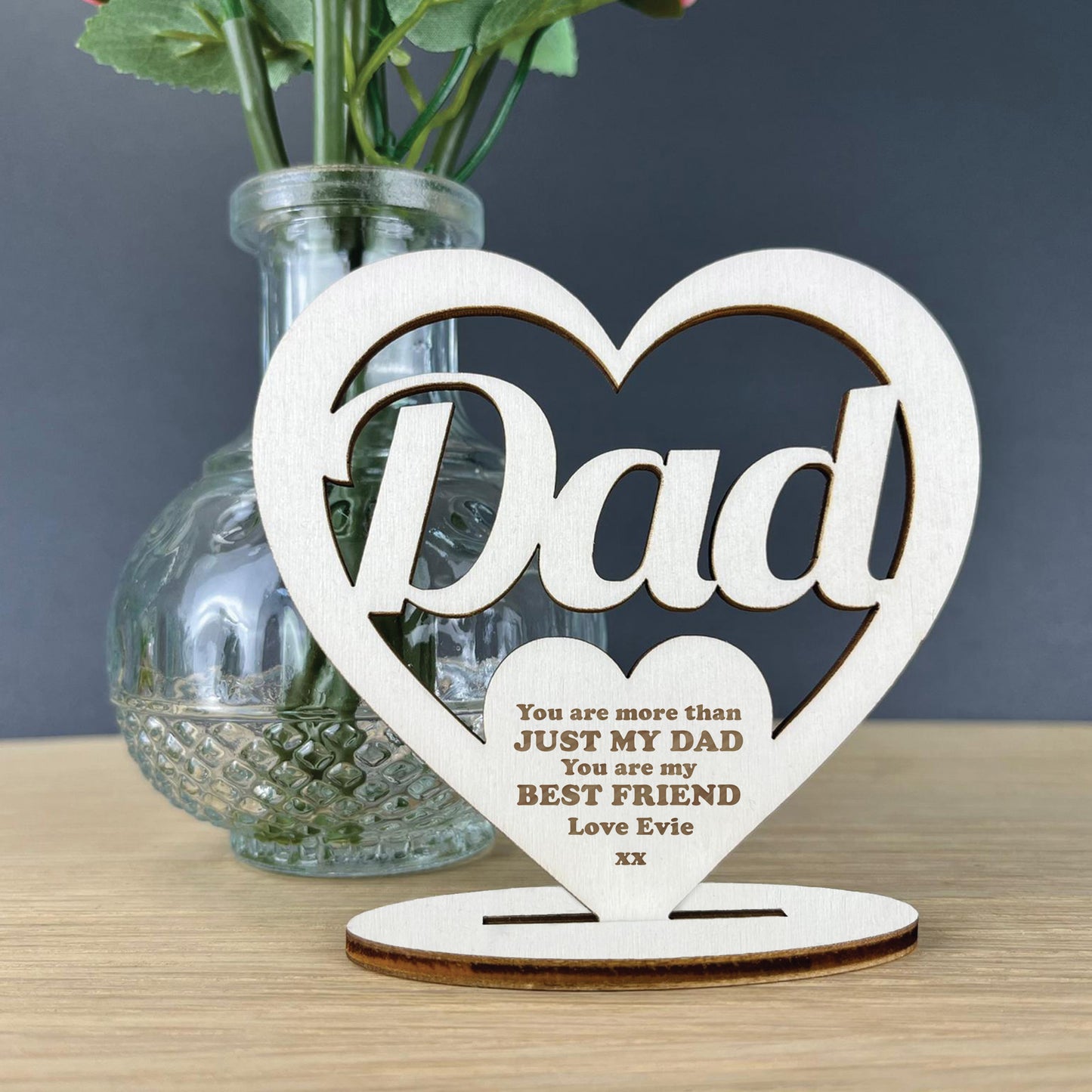 Fathers Day Gift Heart Dad Gift Dad Birthday Gift From Daughter