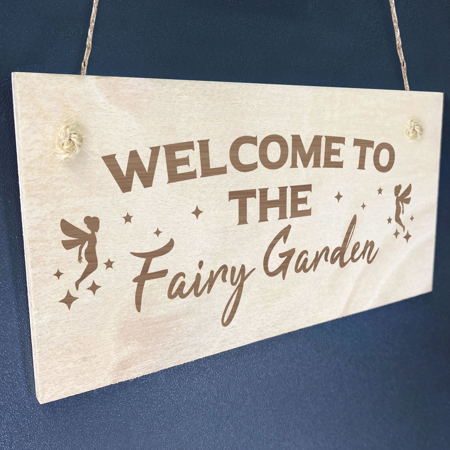 Fairy Garden Sign Engraved Plaque Home Signs Summerhouse Shed