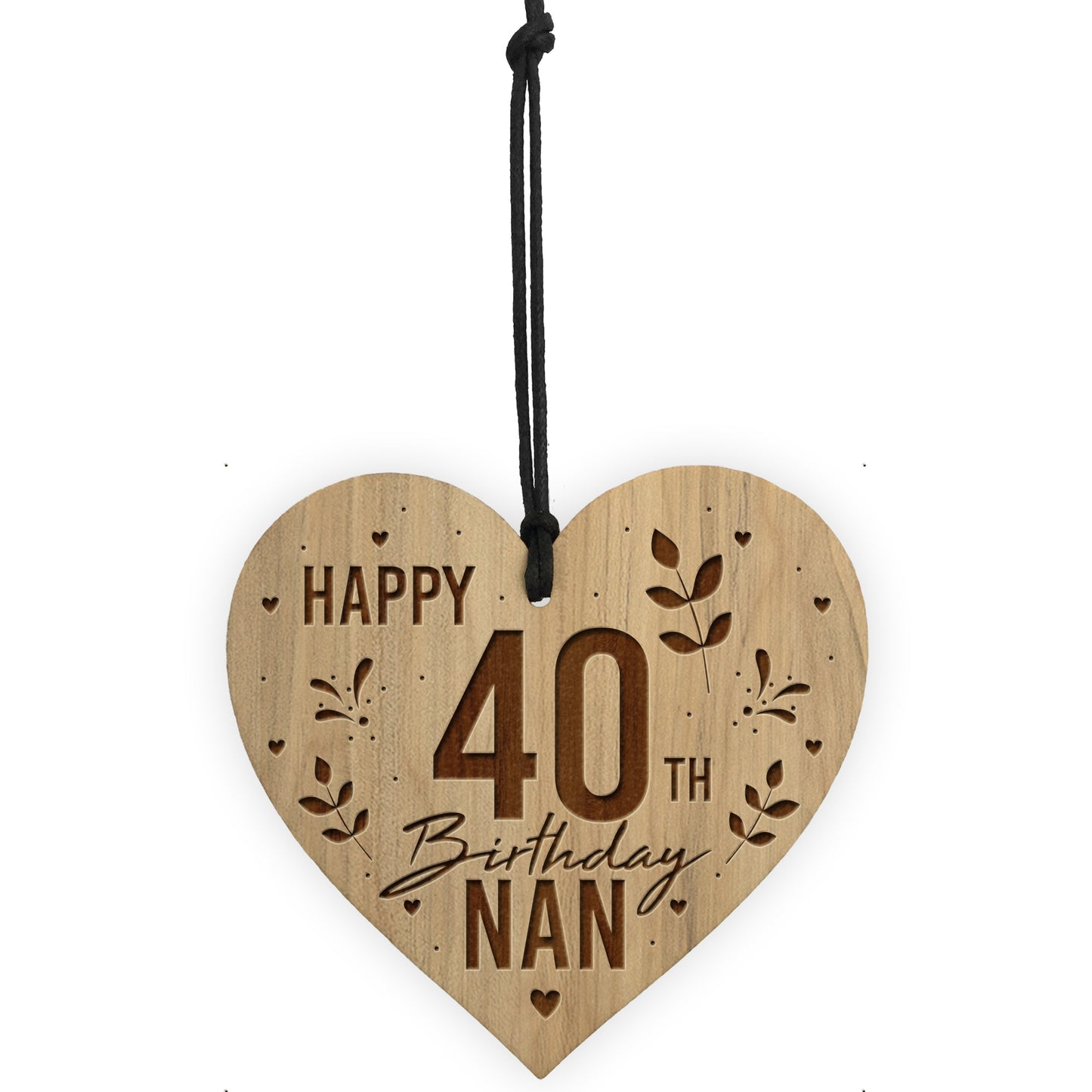 Nan Birthday Gifts Engraved Heart 40th 50th 60th 70th Birthday