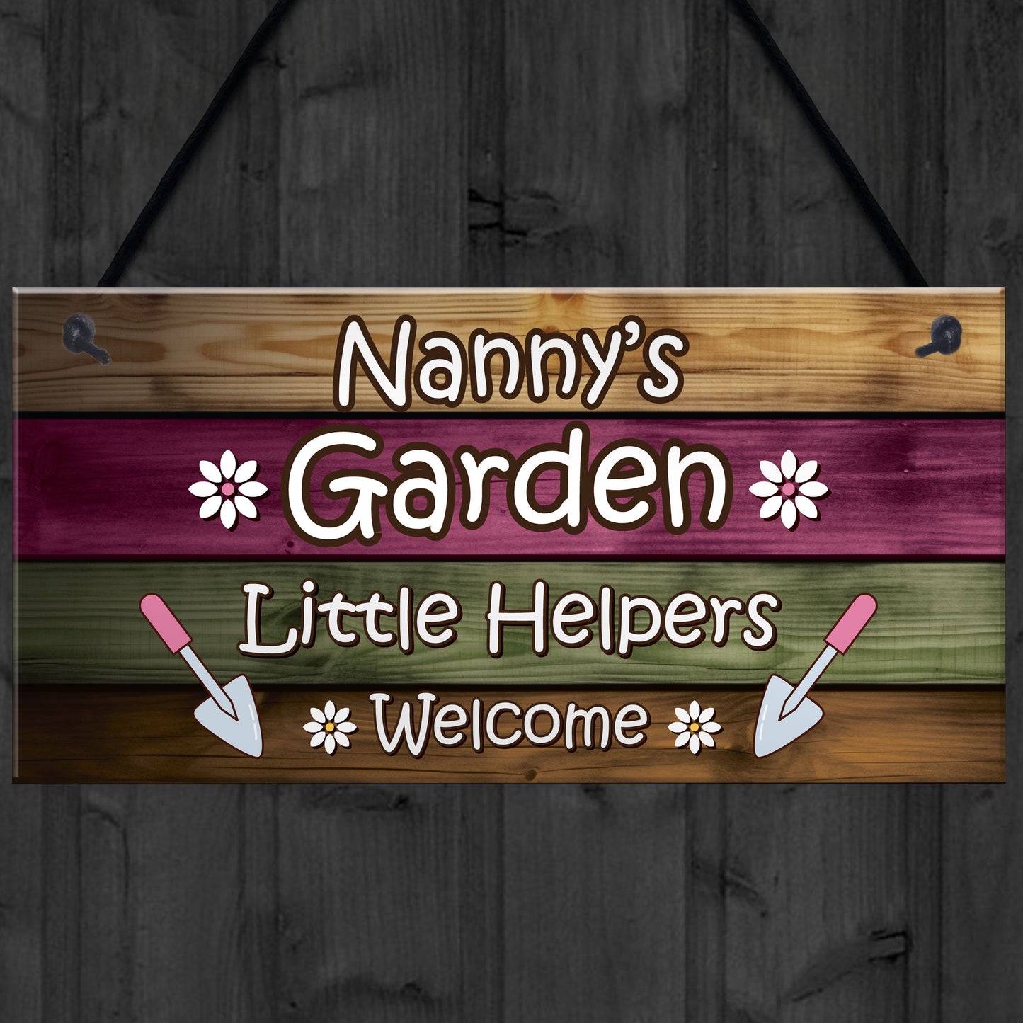 Garden Sign Hanging Wall Plaque Gift For Nan Nanny Summerhouse