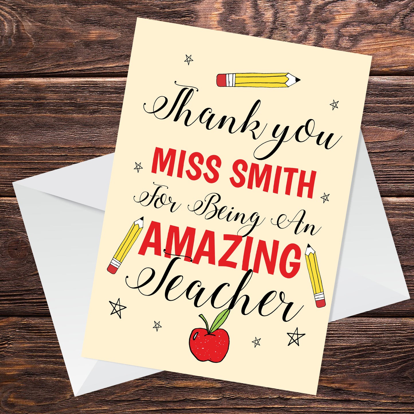 Teacher Cards From Children Personalised Appreciation Cards