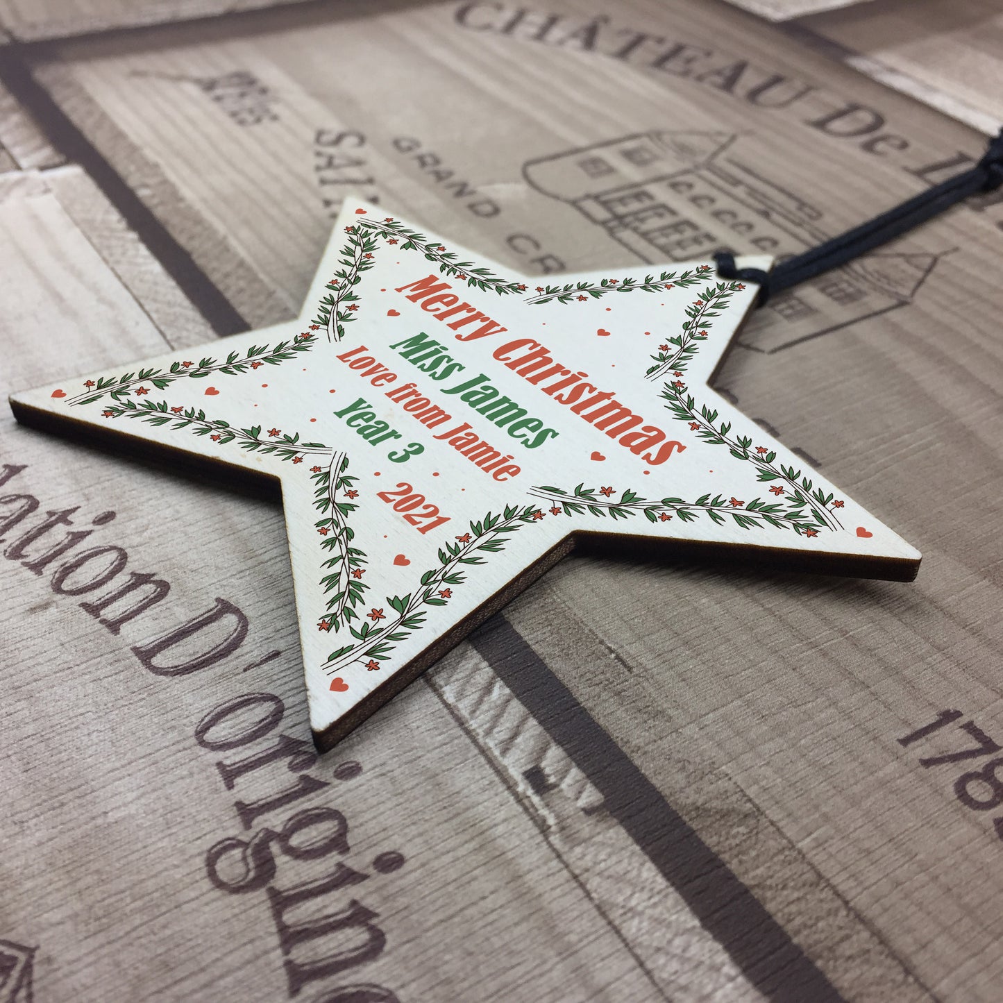 PERSONALISED Teacher Gift For Christmas Hanging Bauble