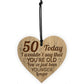 Funny 50th Birthday Gift For Men Women Engraved Heart
