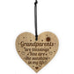 Grandparents Gift Wood Engraved Heart Grandparent Sign