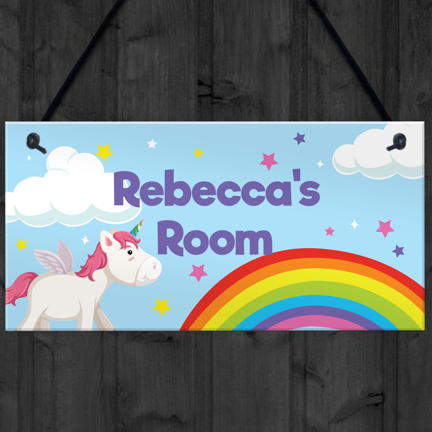 Unicorn Sign PERSONALISED Girls Bedroom Sign Nursery Decor