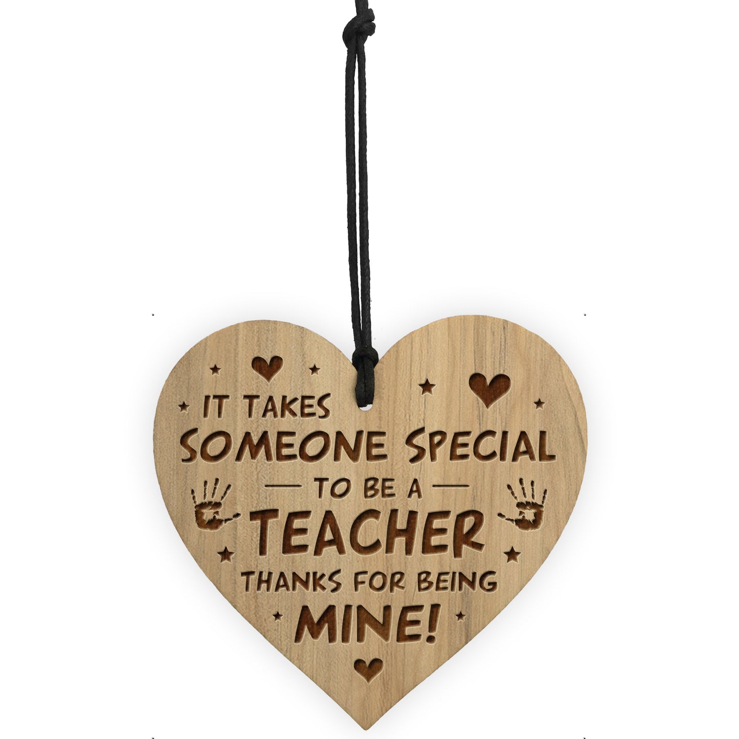 Teacher Gifts Wooden Engraved Heart Thank You Teacher Gift